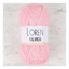 Loren RS0013 34074 Silver Toz Pembe El Örgü İpi