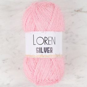 Loren RS0013 34074 Silver Toz Pembe El Örgü İpi