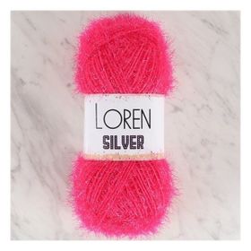 Loren RS0021 34077 Silver Fuşya El Örgü İpi