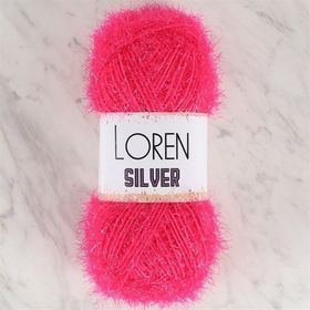 Loren RS0021 34077 Silver Fuşya El Örgü İpi