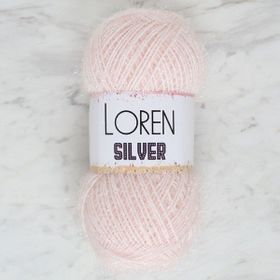 Loren RS0062 34072 Silver Toz Pembe El Örgü İpi