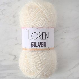 Loren RS0064 34070 Silver Beyaz El Örgü İpi