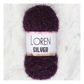 Loren RS0109 34082 Silver Patlıcan Moru El Örgü İpi