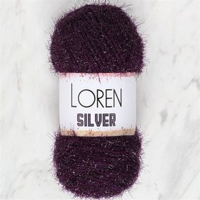 Loren RS0109 34082 Silver Patlıcan Moru El Örgü İpi