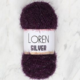 Loren RS0109 34082 Silver Patlıcan Moru El Örgü İpi