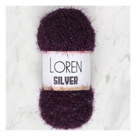 Loren RS0109 34082 Silver Patlıcan Moru El Örgü İpi