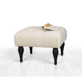 Lorence Home Floral Krem Puf
