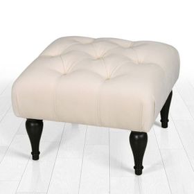 Lorence Home Floral Krem Puf