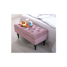 Lorence Home Maye Sandıklı Leylak Puf