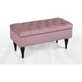 Lorence Home Maye Sandıklı Leylak Puf