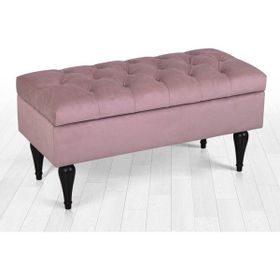 Lorence Home Maye Sandıklı Leylak Puf