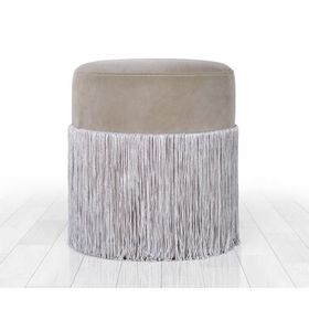 Lorence Home Merkür Püsküllü Gri Puf