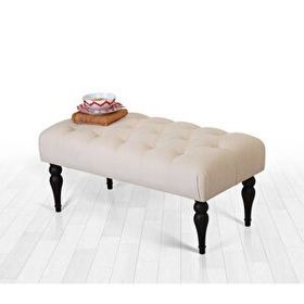 Lorence Home Missus Bench Krem Puf