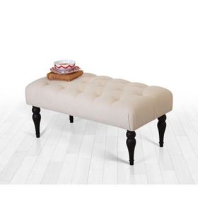 Lorence Home Missus Bench Krem Puf
