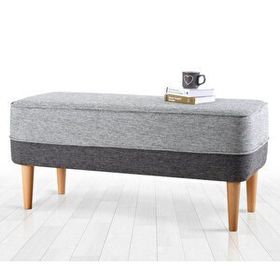Lorence Home Randler Bench Gri Puf