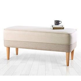 Lorence Home Randler Bench Krem Puf