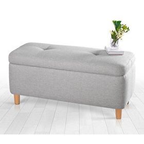 Lorence Home Rocio Sandıklı Açık Gri Bench Puf