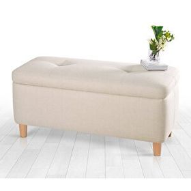 Lorence Home Rocio Sandıklı Krem Bench Puf