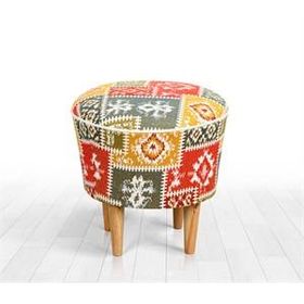 Lorence Home Rug Beyaz Puf Koltuk