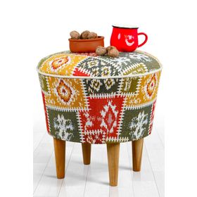 Lorence Home Rug Beyaz Puf Koltuk