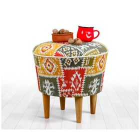 Lorence Home Rug Beyaz Puf Koltuk