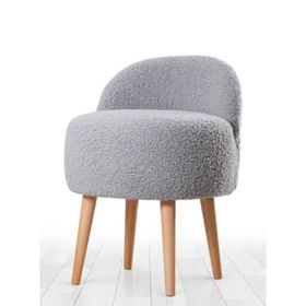 Lorence Home TY3131 Açık Gri Rufmee Kürk Puf