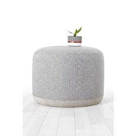 Lorence Home TY3448 Açık Gri Cedre Puf