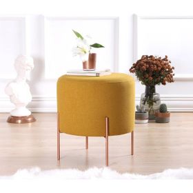 Lorence Home TY4449 Hardal Yuvarlak Copper Puf