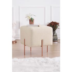 Lorence Home TY4458 Krem Kare Copper Puf