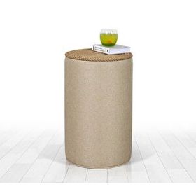 Lorence Home TY6082 Krem Filika Sehpa Krem Puf