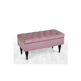 Lorence Home TY9005 Leylak Maye SandıklıLeylak Puf