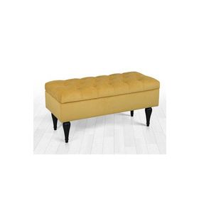 Lorence Home TY9006 Sarı Maye Sandıklı Sarı Puf
