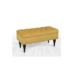 Lorence Home TY9006 Sarı Maye Sandıklı Sarı Puf