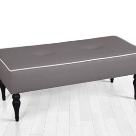 Lorence Home TY9012 Gri Lungo Deri BenchGri Puf