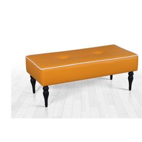 Lorence Home TY9014 Turuncu Lungo Deri BenchTuruncu Puf