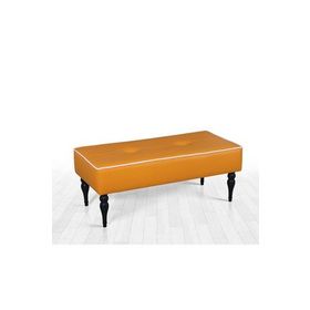Lorence Home TY9014 Turuncu Lungo Deri BenchTuruncu Puf