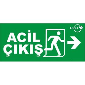 Lorex Fotolüminesans Sağ Yön Fosforlu Yön Levhası