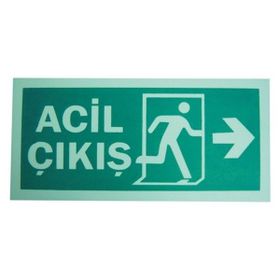 Lorex Fotolüminesans Sağ Yön Fosforlu Yön Levhası