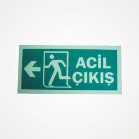 Lorex Fotolüminesans Sol Yön Fosforlu Yön Levhası
