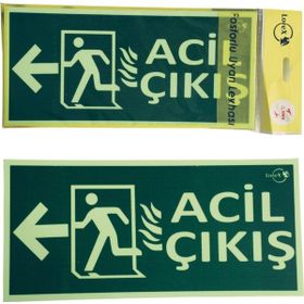Lorex Fotolüminesans Sol Yön Fosforlu Yön Levhası