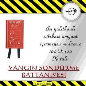 Lorex LR-FB1010B 100x100 cm Kutulu Yangın Battaniyesi