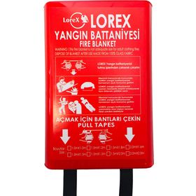 Lorex LR-FB1015B 100 x 150 cm Kutulu Yangın Battaniyesi
