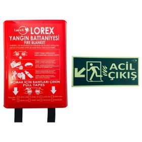 Lorex LR-FB1015B 100 x 150 cm Kutulu Yangın Battaniyesi