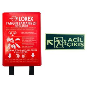 Lorex LR-FB1015B 100 x 150 cm Kutulu Yangın Battaniyesi