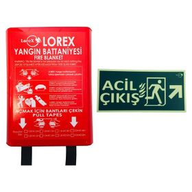 Lorex LR-FB1015B 100 x 150 cm Kutulu Yangın Battaniyesi