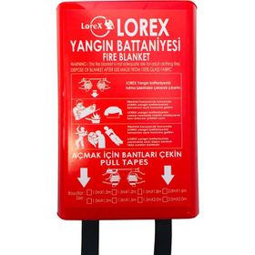 Lorex LR-FB1015B 100 x 150 cm Kutulu Yangın Battaniyesi