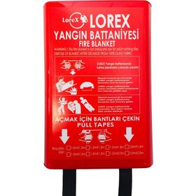 Lorex LR-FB1015B 100 x 150 cm Kutulu Yangın Battaniyesi
