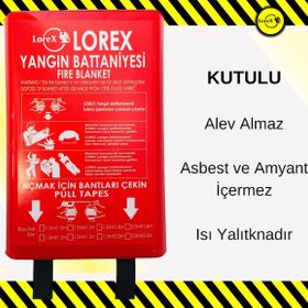 Lorex LR-FB1015B 100 x 150 cm Kutulu Yangın Battaniyesi