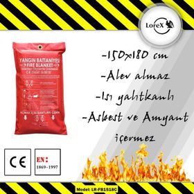Lorex LR-FB1518C 150x180 cm Çantalı Yangın Söndürme Battaniyesi