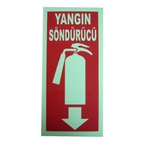 Lorex LR-FS Fotolüminesans Fosforlu Yangın Tüpü Gösterir Levha